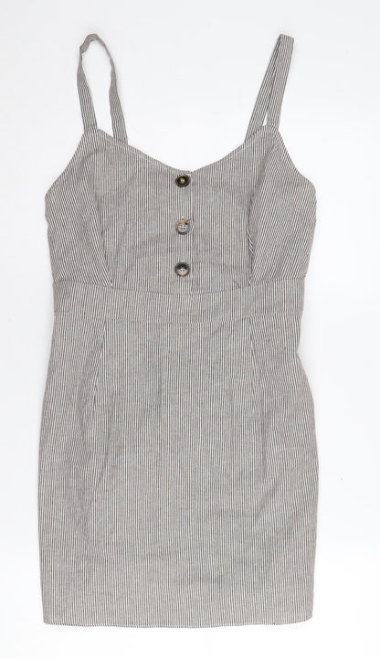 Brave Soul Women's Striped Pinafore Dress M