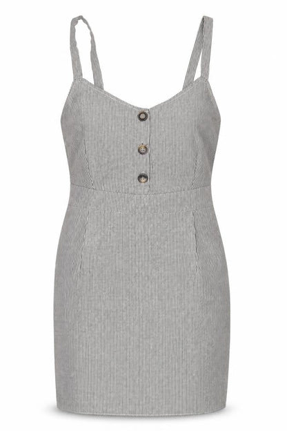 Brave Soul Women's Striped Pinafore Dress M