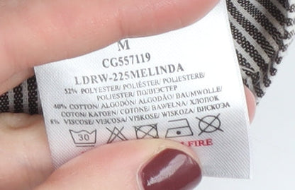 Brave Soul Women's Striped Pinafore Dress M