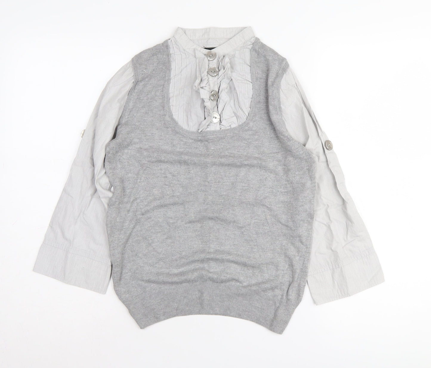 Womens UK Size 12 NEXT Grey  Blouse