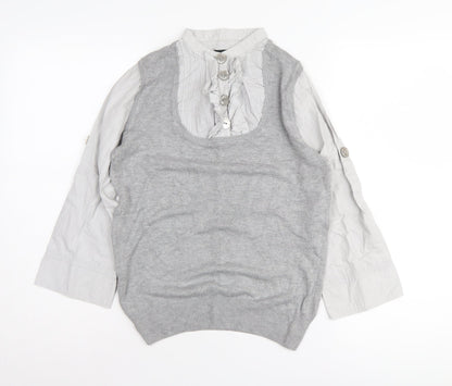 Womens UK Size 12 NEXT Grey  Blouse