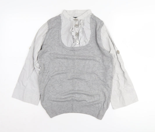 Womens UK Size 12 NEXT Grey  Blouse