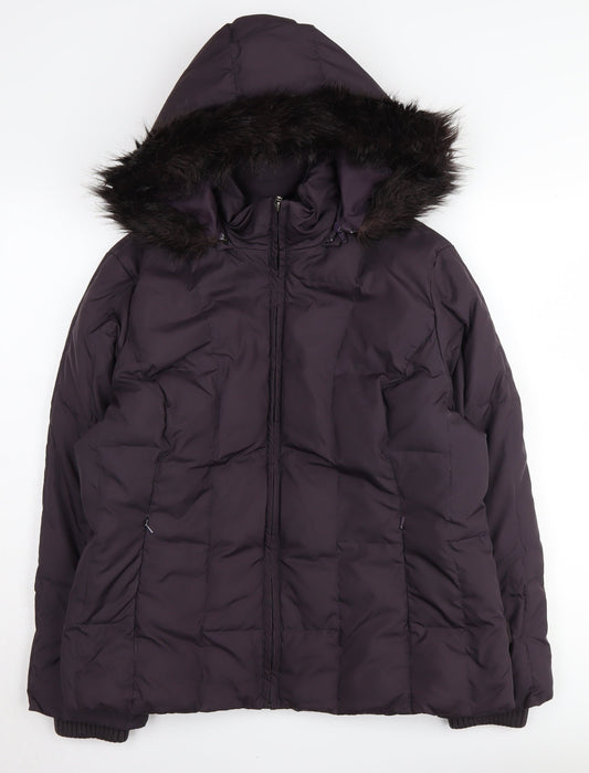 Marks & Spencer Women's Purple Puffer Jacket Large