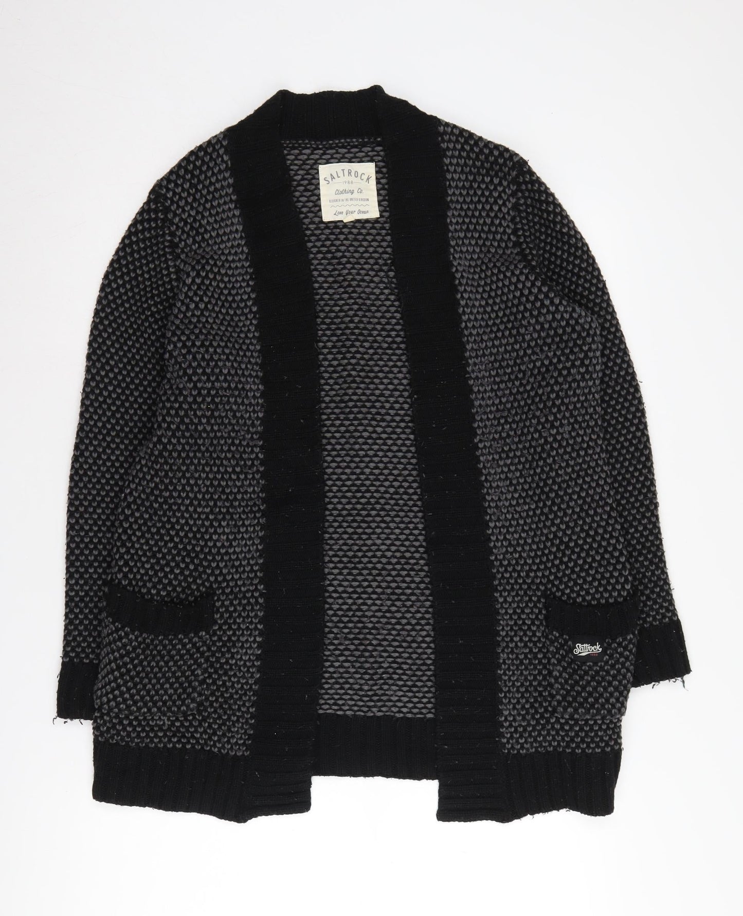 Womens UK Size 10 Saltrock Black Cardigan Jumper