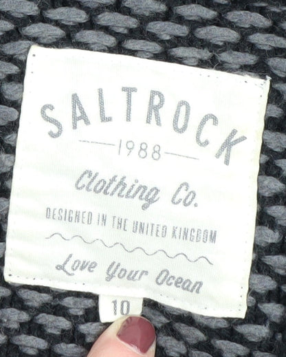 Womens UK Size 10 Saltrock Black Cardigan Jumper
