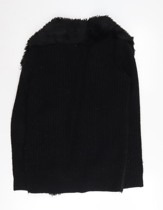 Womens UK Size S New Look Black Cardigan Jumper
