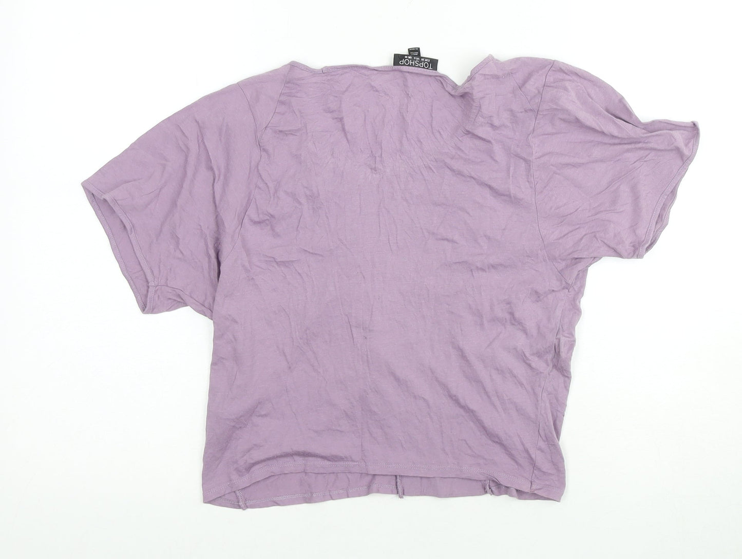 Womens UK Size 10 Topshop Purple Basic T-Shirt