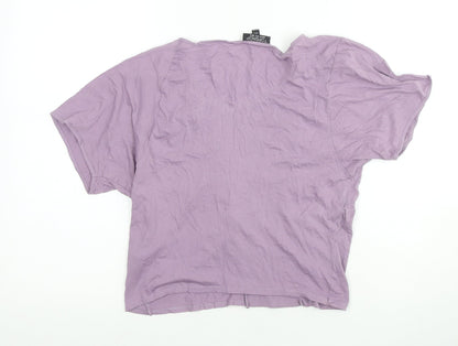 Womens UK Size 10 Topshop Purple Basic T-Shirt