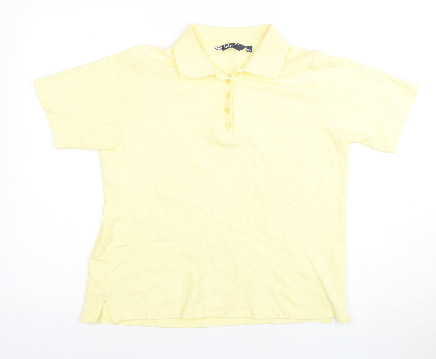 Falke Unisex Yellow Polo M Collared Short Sleeve Cotton