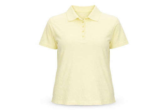 Falke Unisex Yellow Polo M Collared Short Sleeve Cotton