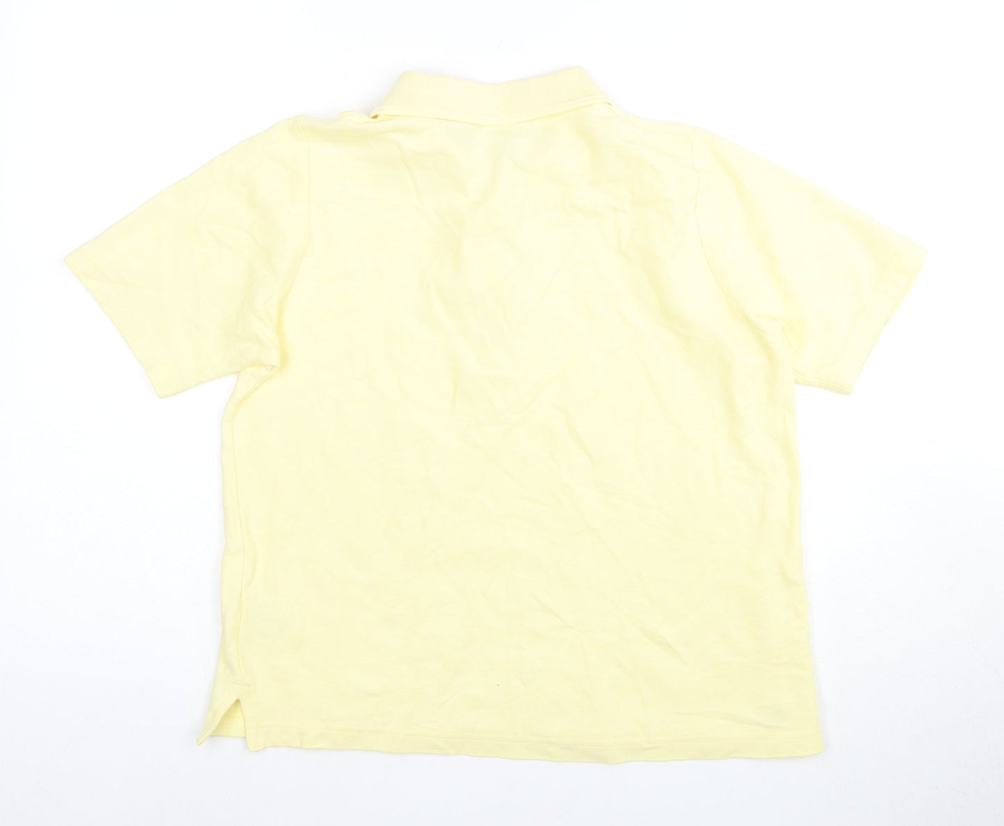 Falke Unisex Yellow Polo M Collared Short Sleeve Cotton