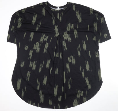Womens UK Size 16 Apricot Black  T-Shirt