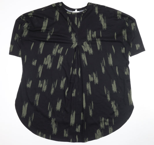 Womens UK Size 16 Apricot Black  T-Shirt