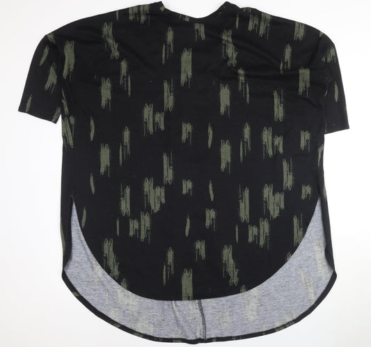 Womens UK Size 16 Apricot Black  T-Shirt
