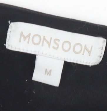 Womens UK Size M Monsoon Black Basic Blouse