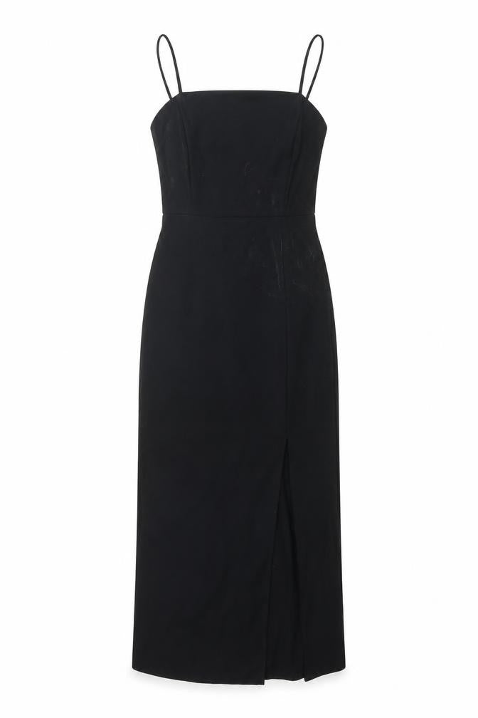 Zara Women's Black Midi Slip Dress Size 8