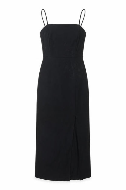 Zara Women's Black Midi Slip Dress Size 8