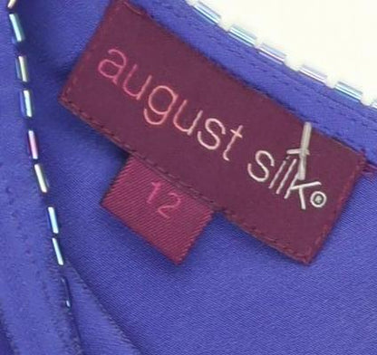 August Silk Women's Purple Sleeveless V-Neck Tank