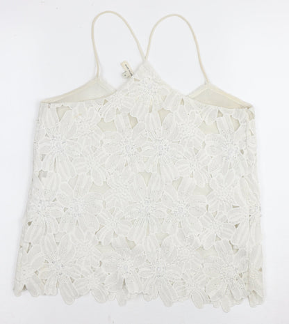 Womens UK Size 8 River Island White Camisole Camisole