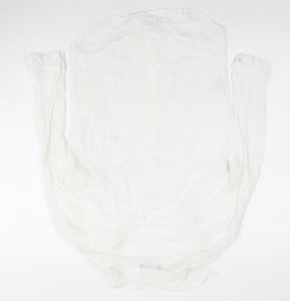 Womens UK Size S Bershka White  Button-Up