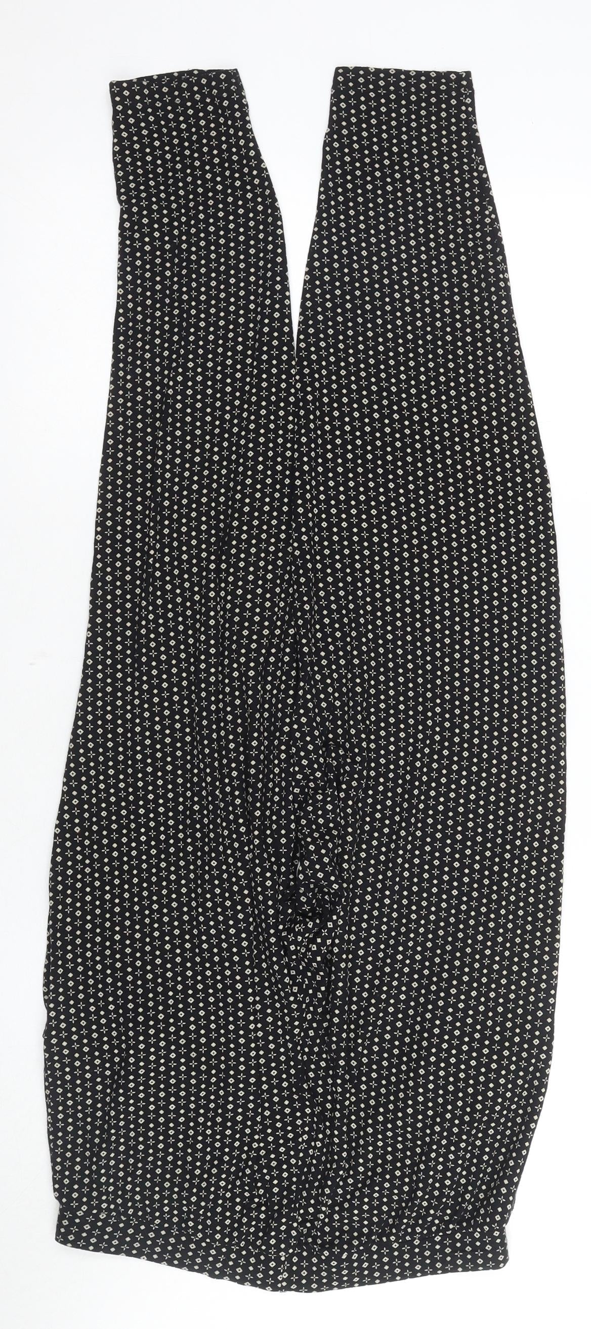 Womens UK Size 12 NEXT Regular Fit Jogger Black Trousers