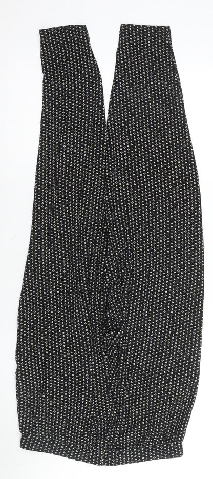 Womens UK Size 12 NEXT Regular Fit Jogger Black Trousers