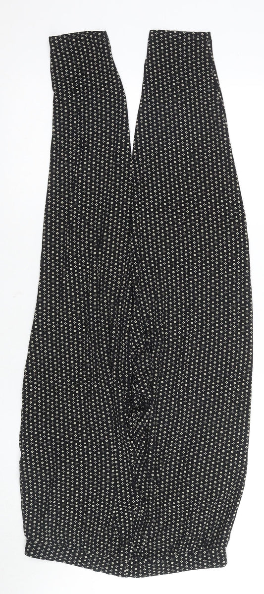 Womens UK Size 12 NEXT Regular Fit Jogger Black Trousers