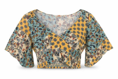 Womens UK Size 12 Pull&Bear Multicoloured Wrap Blouse