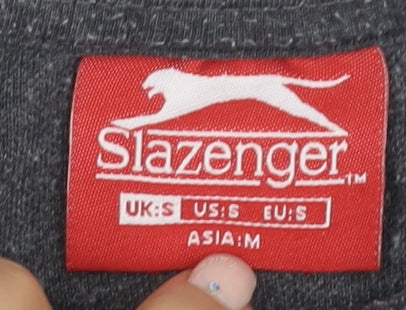 Slazenger Men's Grey Short Sleeve Polo Shirt Size S