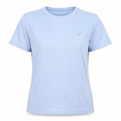 Unisex Adults UK Size 12 ASICS Blue Running & Jogging Gym & Training T-Shirt
