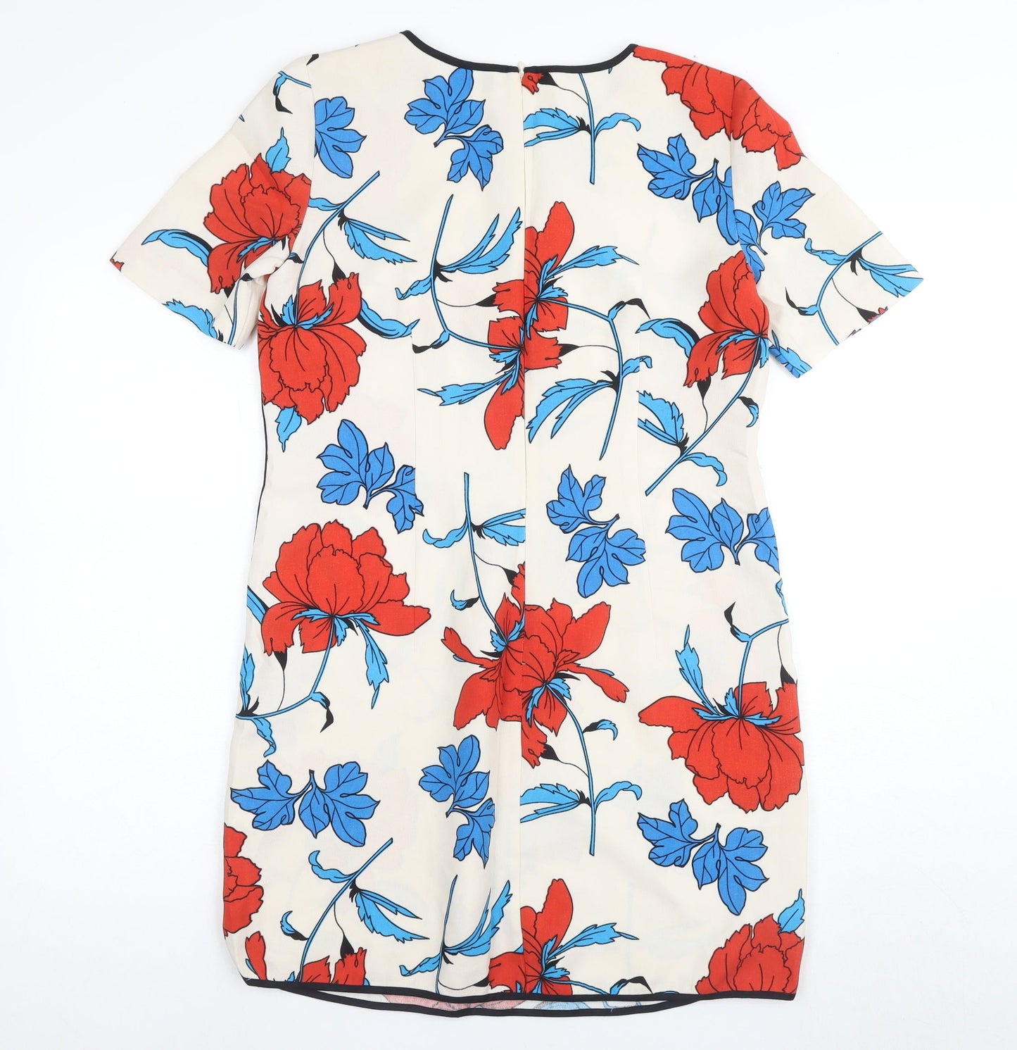 Oasis Women's Multicoloured Floral Shift Dress Size 12