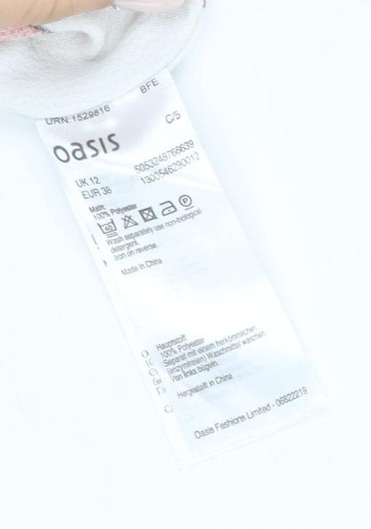 Oasis Women's Multicoloured Floral Shift Dress Size 12