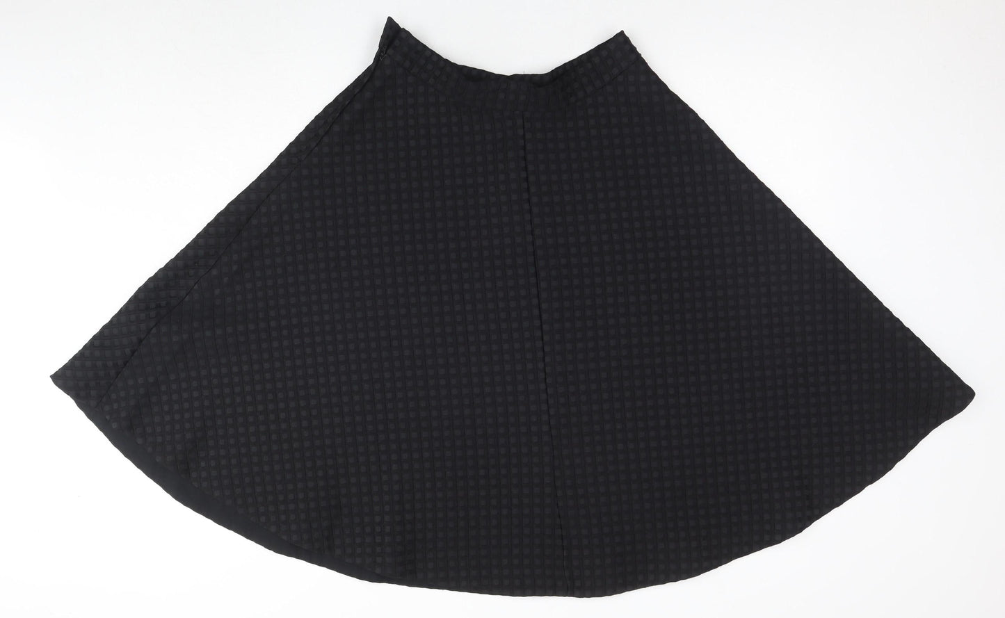 H&M Women's Black A-Line Midi Skirt, Size 12