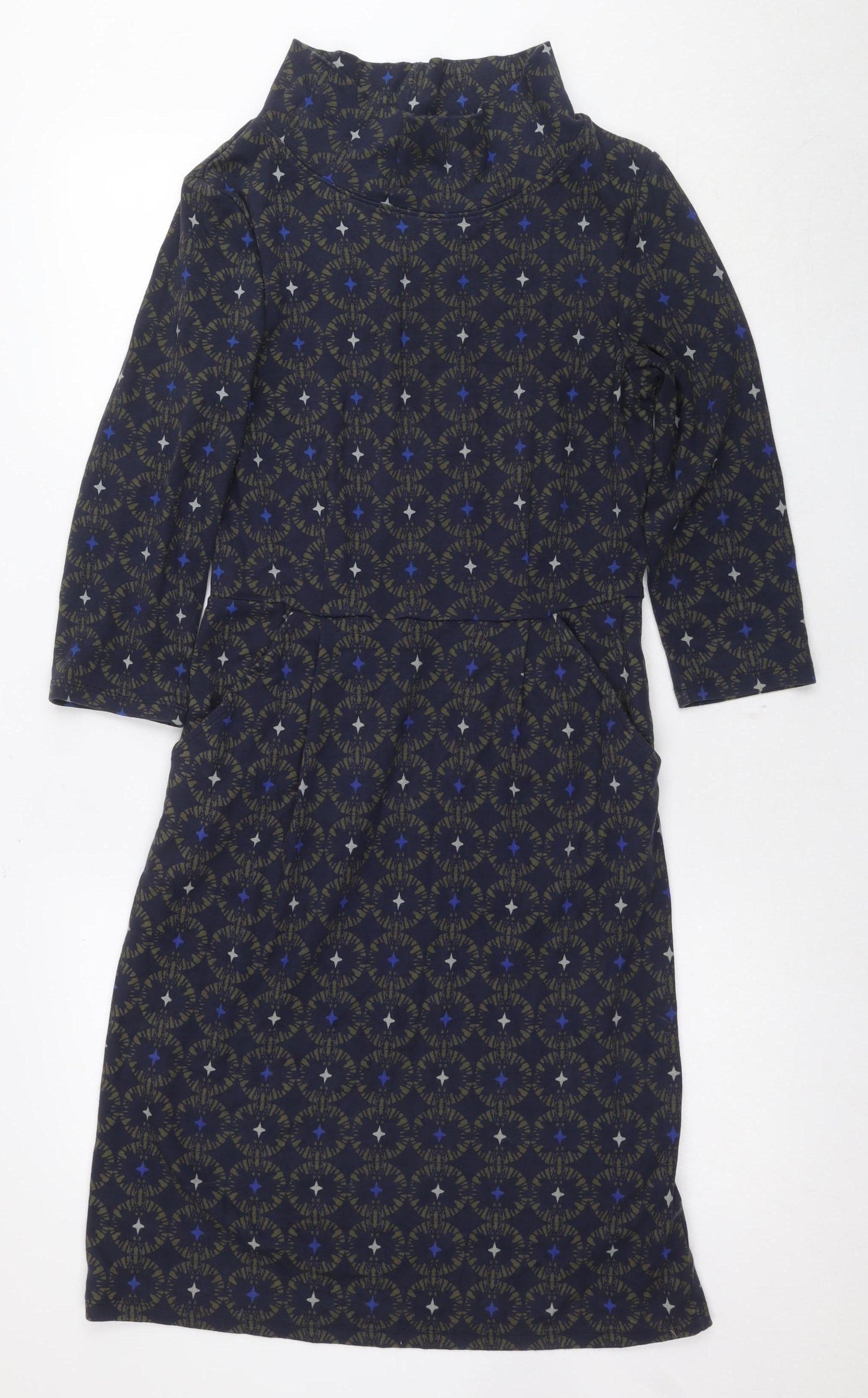 The Cleats Women’s Blue Geometric Sheath Dress, Size 8