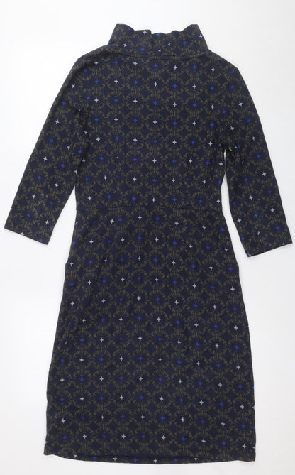 The Cleats Women’s Blue Geometric Sheath Dress, Size 8