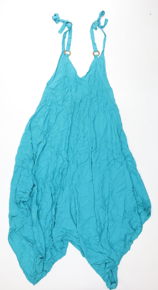 Monsoon Women's Blue Jumpsuit S Sleeveless Lightweight