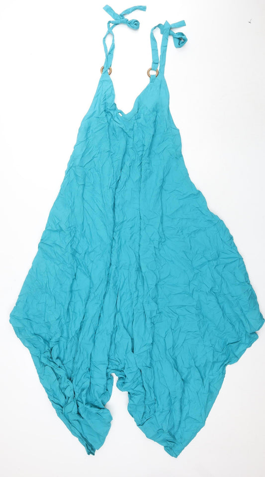 Monsoon Women's Blue Jumpsuit S Sleeveless Lightweight