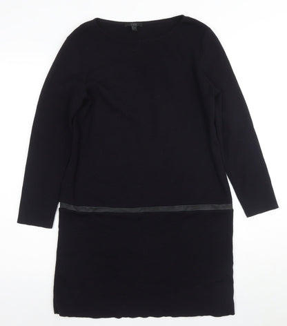 COS Women's Black Knit Shift Dress, Size 8, Knee Length