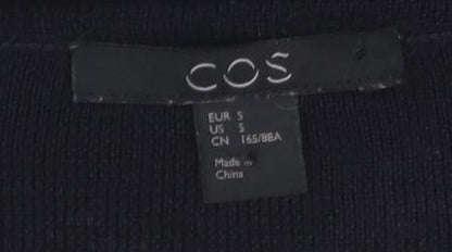 COS Women's Black Knit Shift Dress, Size 8, Knee Length
