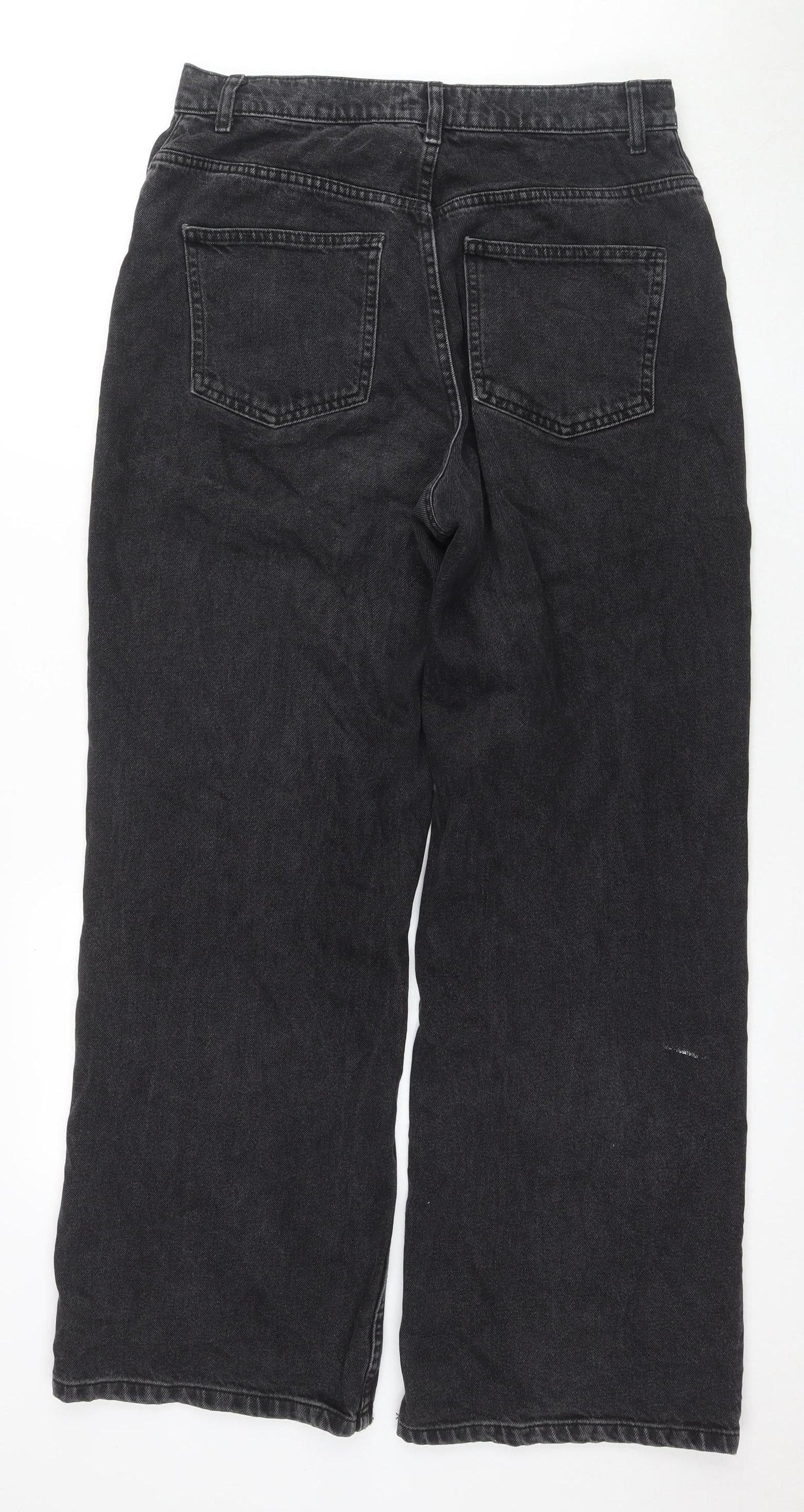 Unisex Adultss UK Size 30 ASOS DESIGN Regular Fit Straight Black Jeans