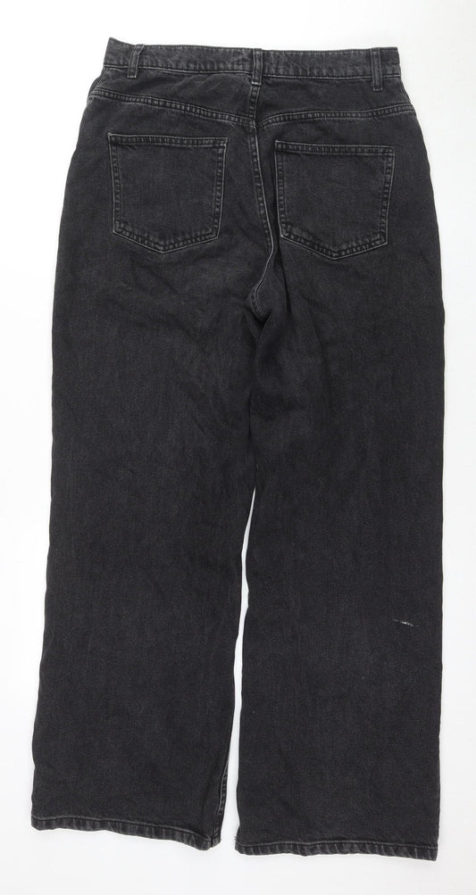 Unisex Adultss UK Size 30 ASOS DESIGN Regular Fit Straight Black Jeans