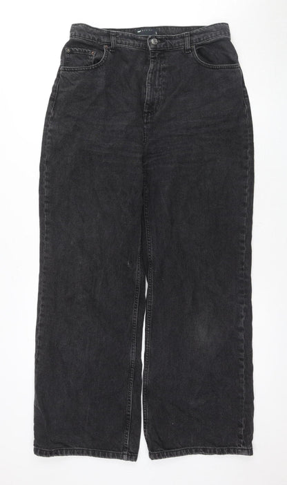 Unisex Adultss UK Size 30 ASOS DESIGN Regular Fit Straight Black Jeans