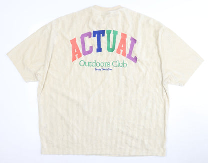 Mens UK Size L ASOS Design Beige  T-Shirt