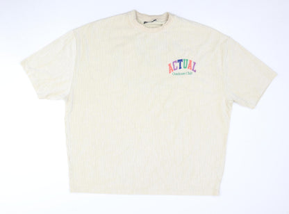 Mens UK Size L ASOS Design Beige  T-Shirt