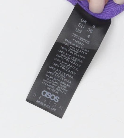 Womens UK Size 8 ASOS Regular Fit  Purple Trousers