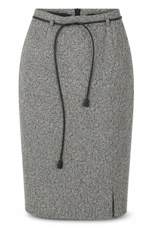 Front view of Wallis Women's Black Knee Pencil Skirt, size 10