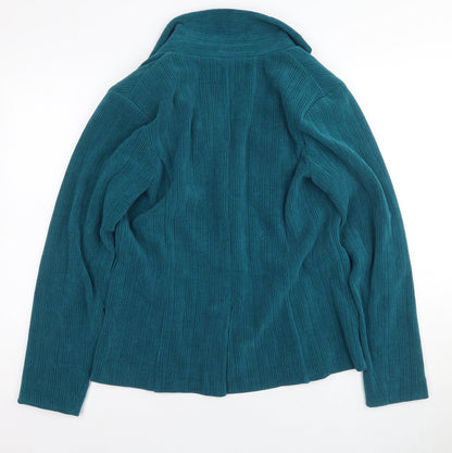 Klass Women's Green Blazer Size 10 with Button Accents