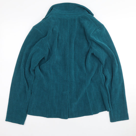 Klass Women's Green Blazer Size 10 with Button Accents