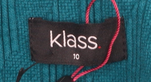 Klass Women's Green Blazer Size 10 with Button Accents