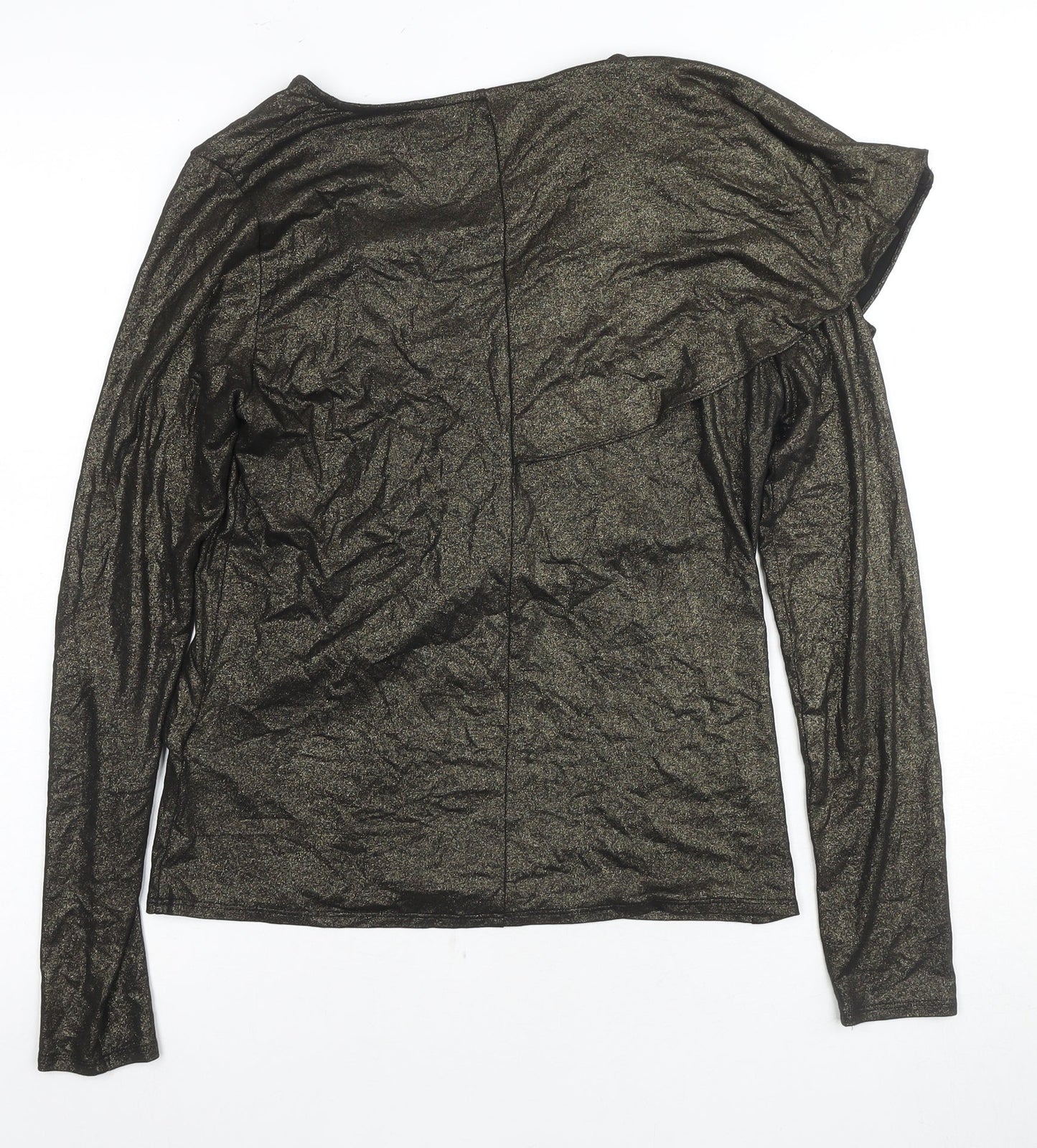Womens UK Size 10 Karen Millen Gold Wrap Blouse